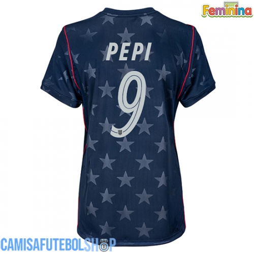 Camisa de time de futebol Estados Unidos Ricardo Pepi #9 Replicas 2º Equipamento Feminina Mundo 2026 Manga Curta